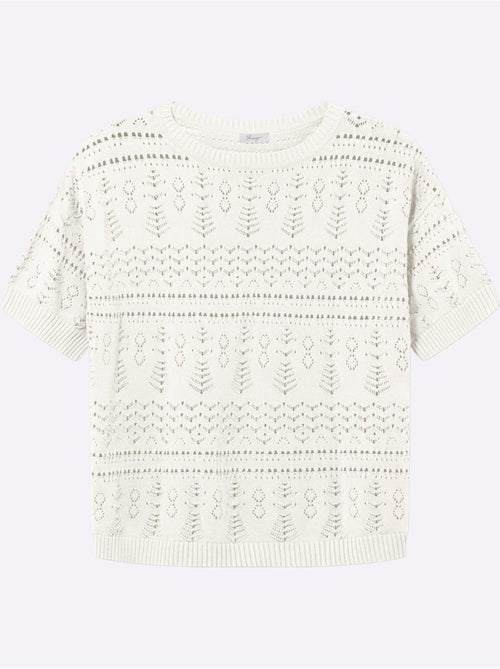 Pull à Manches Courtes - Taille Standard - Sheego - Kiabi