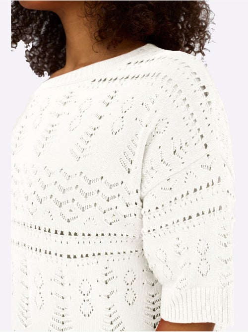 Pull à Manches Courtes - Taille Standard - Sheego - Kiabi