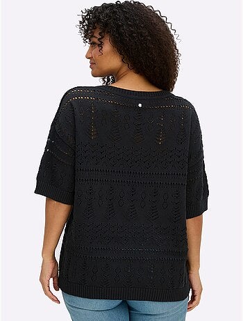 Pull à Manches Courtes - Taille Standard - Sheego