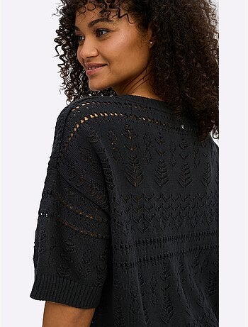 Pull à Manches Courtes - Taille Standard - Sheego