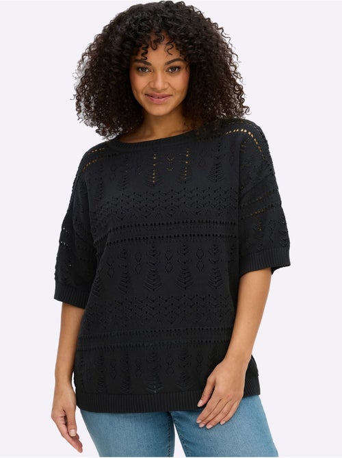 Pull à Manches Courtes - Taille Standard - Sheego - Kiabi