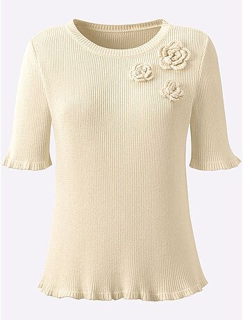 Pull à Manches Courtes 42% Viscose - Taille Standard - Helline