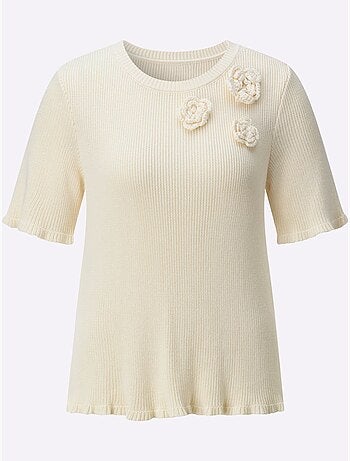 Pull à Manches Courtes 42% Viscose - Taille Standard - Helline