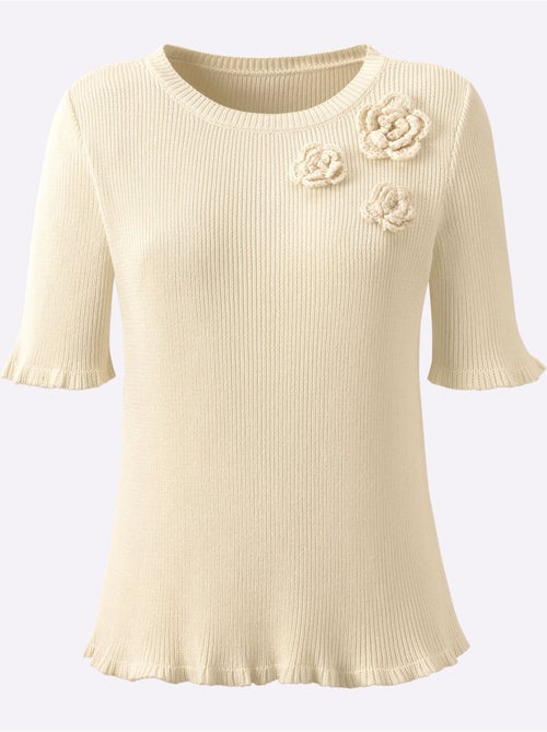 Pull à Manches Courtes 42% Viscose - Taille Standard - Helline - Kiabi Pull à Manches Courtes 42% Viscose - Taille Standard - Helline - Kiabi