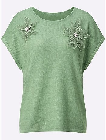 Pull à Manches Courtes 42% Viscose - Taille Standard - Helline