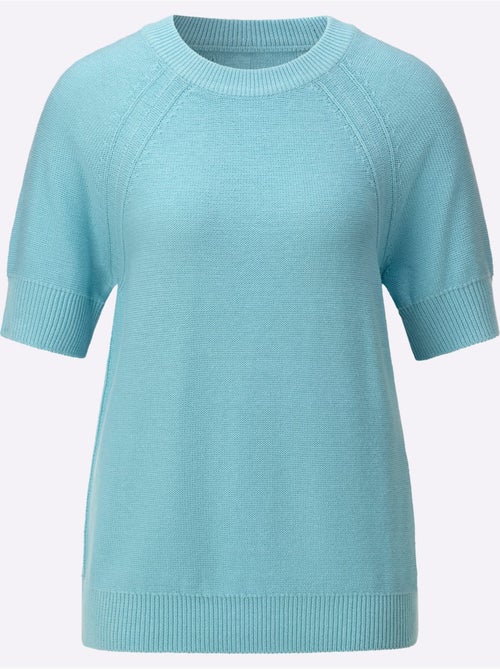 Pull à Manches Courtes 50% Coton - Taille Standard - Witt - Kiabi Pull à Manches Courtes 50% Coton - Taille Standard - Witt - Kiabi