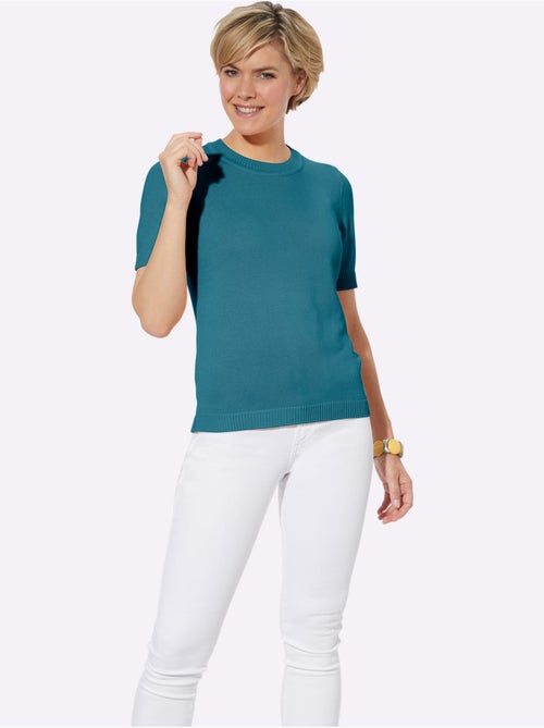 Pull à Manches Courtes 50% Coton - Taille Standard - Witt - Kiabi