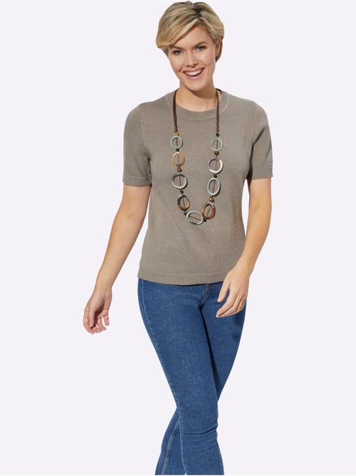 Pull à Manches Courtes 50% Coton - Taille Standard - Witt - Kiabi