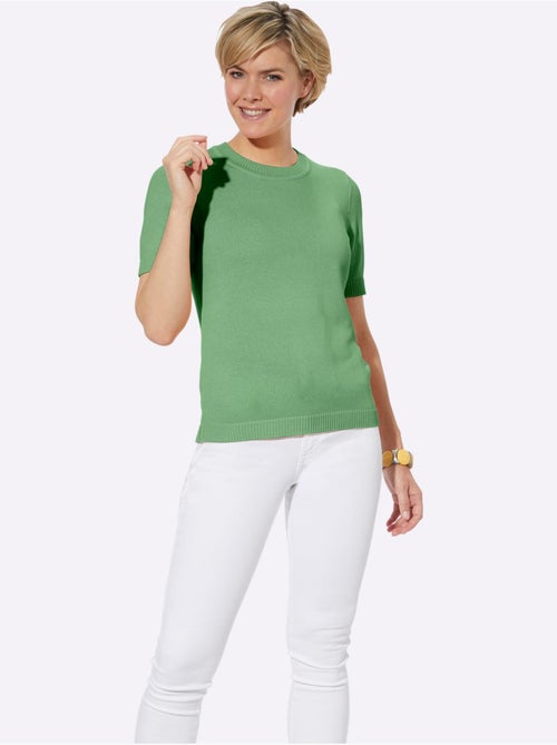 Pull à Manches Courtes 50% Coton - Taille Standard - Witt - Kiabi Pull à Manches Courtes 50% Coton - Taille Standard - Witt - Kiabi
