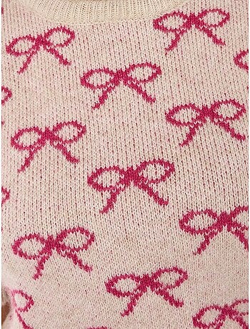 Pull à manches courtes à motif nœud