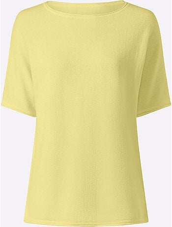 Pull à Manches Courtes Bords Roulés Aux Finitions - Taille Standard - Helline