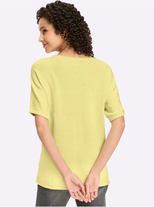 Pull à Manches Courtes Bords Roulés Aux Finitions - Taille Standard - Helline - Kiabi