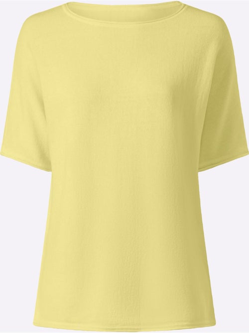 Pull à Manches Courtes Bords Roulés Aux Finitions - Taille Standard - Helline - Kiabi