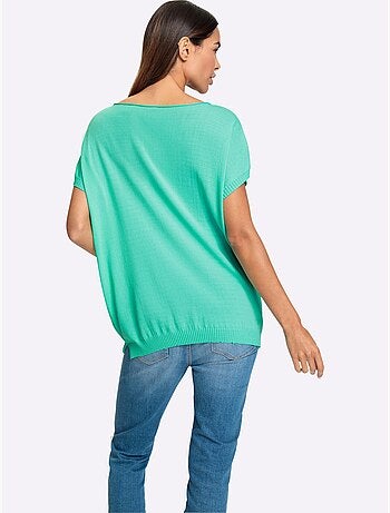 Pull à manches courtes coupe ample - taille standard - helline