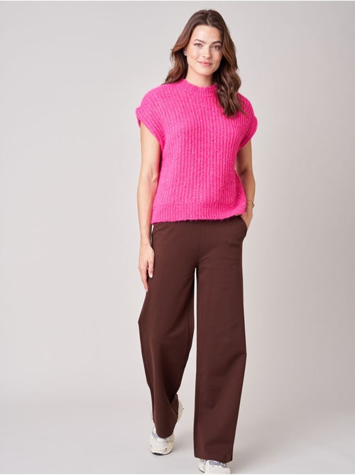 Pull à manches courtes femme en maille douce 'deeluxe' - Kiabi Pull à manches courtes femme en maille douce 'deeluxe' - Kiabi