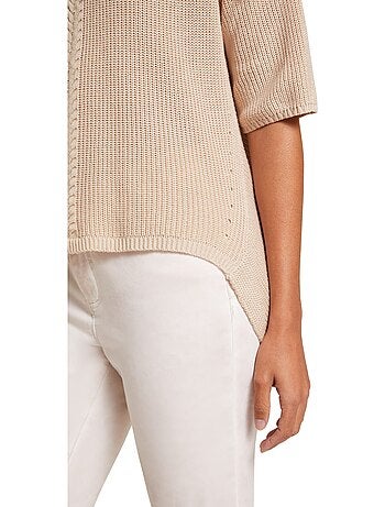 Pull à Manches Courtes Superbe Mélange Tricoté - Taille Standard - helline