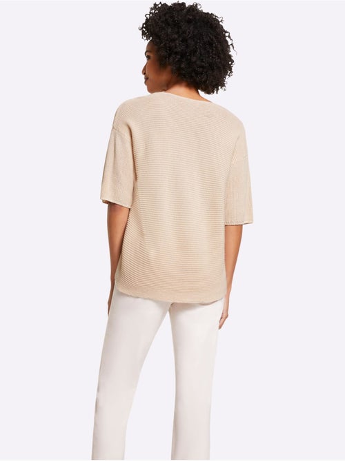 Pull à Manches Courtes Superbe Mélange Tricoté - Taille Standard - helline - Kiabi