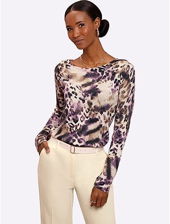 Pull à Manches Longues 30% Laine - Taille Standard - Helline