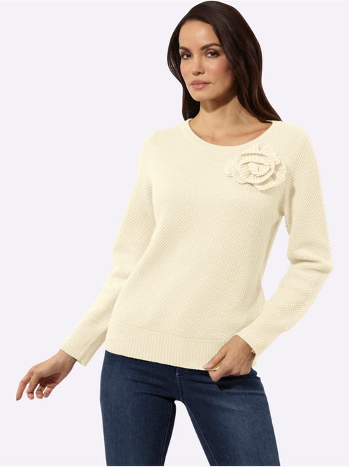 Pull à Manches Longues 30% Laine - Taille Standard - Helline - Kiabi Pull à Manches Longues 30% Laine - Taille Standard - Helline - Kiabi