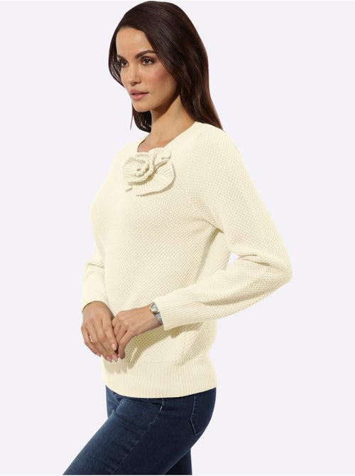 Pull à Manches Longues 30% Laine - Taille Standard - Helline - Kiabi Pull à Manches Longues 30% Laine - Taille Standard - Helline - Kiabi