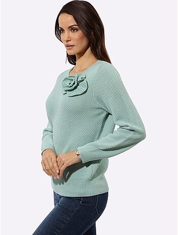 Pull à Manches Longues 30% Laine - Taille Standard - Helline