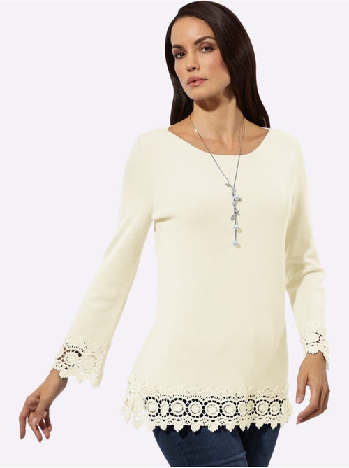 Pull à Manches Longues 30% Lyocell - Taille Standard - Helline - Kiabi Pull à Manches Longues 30% Lyocell - Taille Standard - Helline - Kiabi
