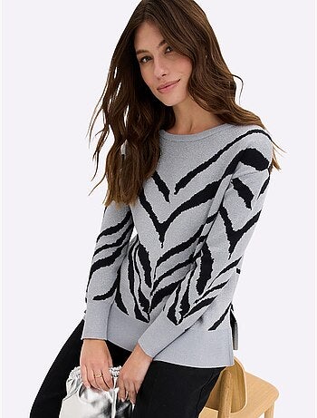 Pull à manches longues 5% fils métallisés - taille standard - witt