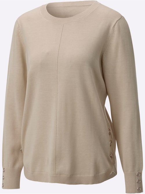 Pull à Manches Longues 50% Coton - Taille Standard - Witt - Kiabi Pull à Manches Longues 50% Coton - Taille Standard - Witt - Kiabi
