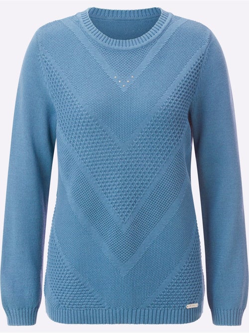 Pull à Manches Longues 50% Coton - Taille Standard - Witt - Kiabi Pull à Manches Longues 50% Coton - Taille Standard - Witt - Kiabi