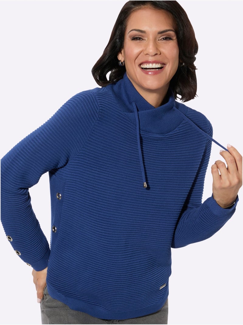 Pull à manches longues 50% coton - taille standard - witt Bleu roi - Kiabi