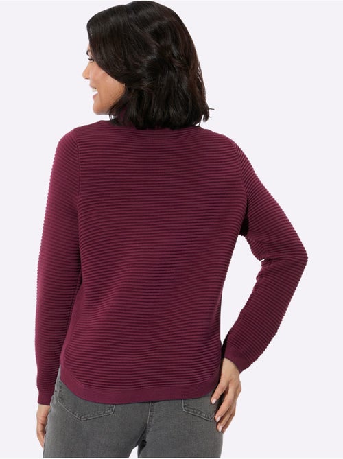 Pull à manches longues 50% coton - taille standard - witt - Kiabi Pull à manches longues 50% coton - taille standard - witt - Kiabi