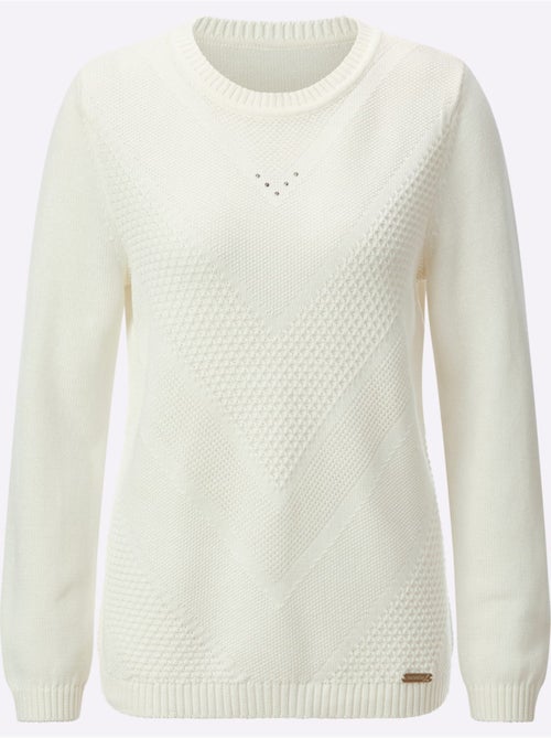 Pull à Manches Longues 50% Coton - Taille Standard - Witt - Kiabi Pull à Manches Longues 50% Coton - Taille Standard - Witt - Kiabi
