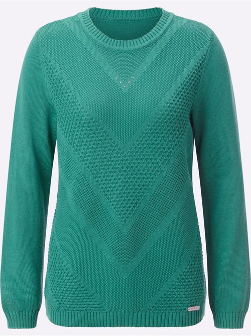 Pull à Manches Longues 50% Coton - Taille Standard - Witt - Kiabi Pull à Manches Longues 50% Coton - Taille Standard - Witt - Kiabi