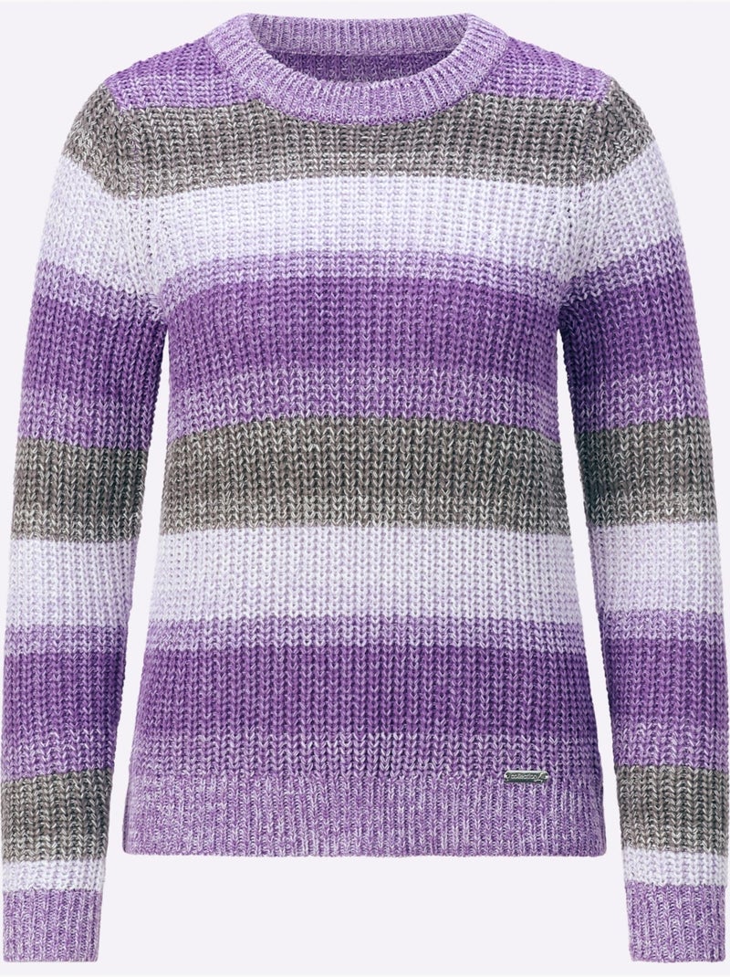 Pull à manches longues 55% coton - taille standard - witt Violet - Kiabi