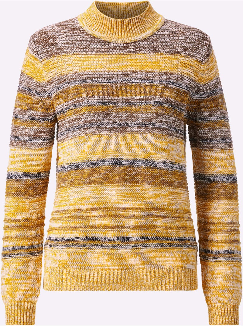 Pull à manches longues 58% coton - taille standard - witt Ocre - Kiabi
