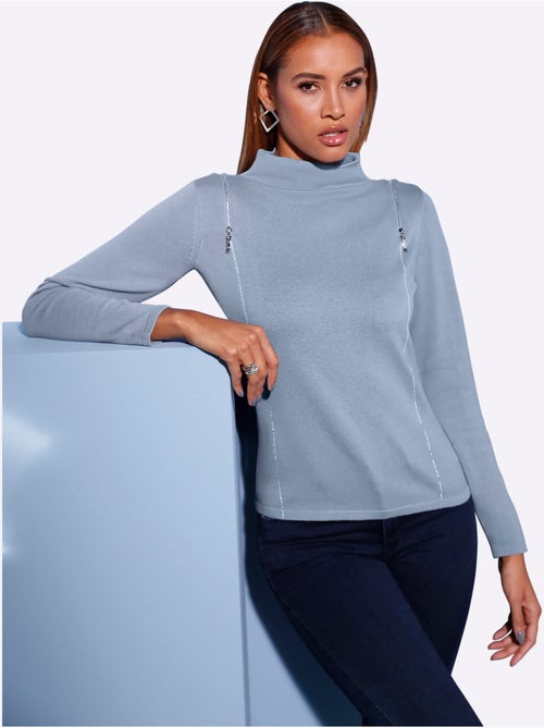 Pull à manches longues 60% viscose - taille standard - helline - Kiabi