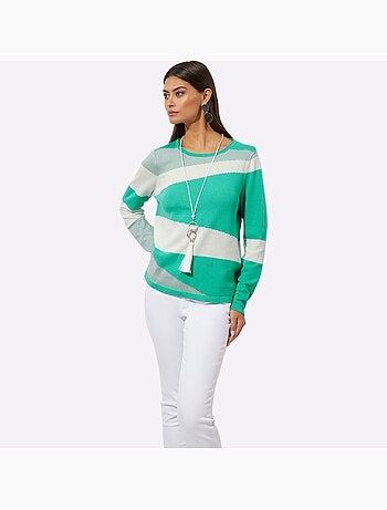 Pull à Manches Longues 96% Coton - Taille Standard - helline