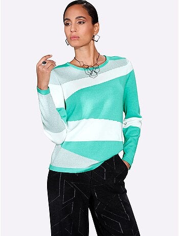 Pull à Manches Longues 96% Coton - Taille Standard - helline