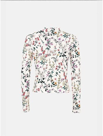 Pull à manches longues à imprimé floral