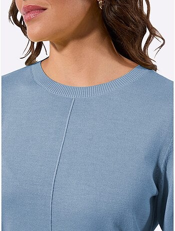 Pull à manches longues avec col rond et boutons décoratifs - Taille standard - Witt