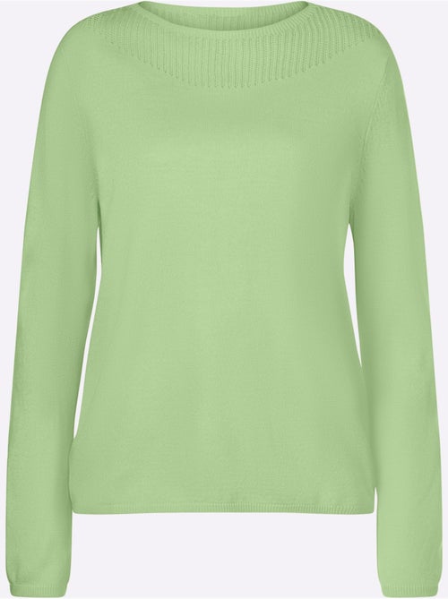 Pull à manches longues avec encolure U et finitions côtelées - Taille standard - Moda Vilona - Kiabi Pull à manches longues avec encolure U et finitions côtelées - Taille standard - Moda Vilona - Kiabi