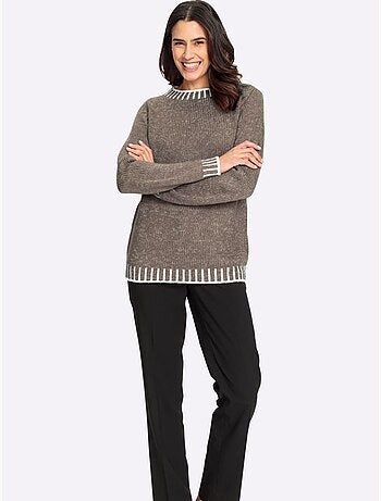 Pull à Manches Longues Avec Laine - Taille Standard - Witt