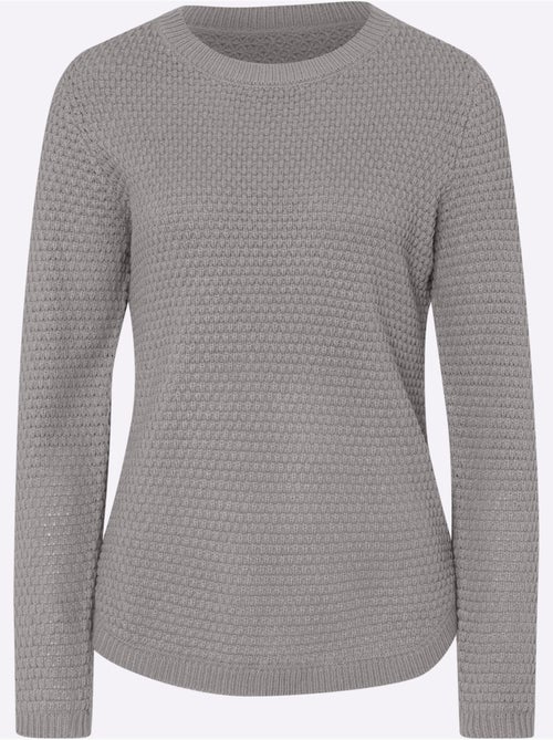 Pull à manches longues avec motif tricoté et boutons décoratifs - Taille standard - Moda Vilona - Kiabi Pull à manches longues avec motif tricoté et boutons décoratifs - Taille standard - Moda Vilona - Kiabi