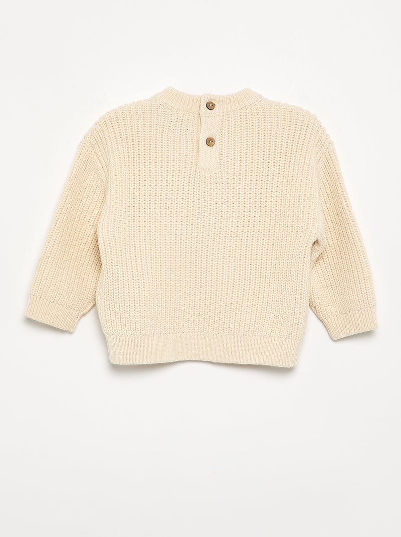 Pull à manches longues Beige - Kiabi
