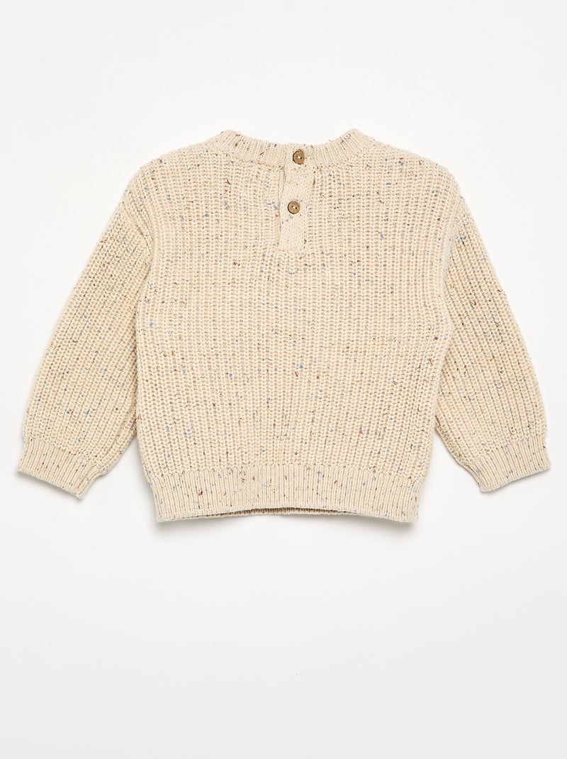 Pull à manches longues Beige - Kiabi