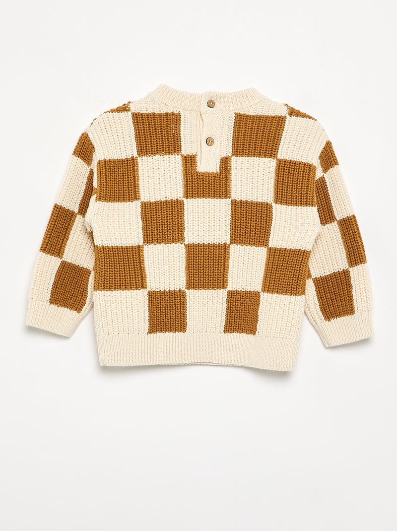 Pull à manches longues Beige - Kiabi