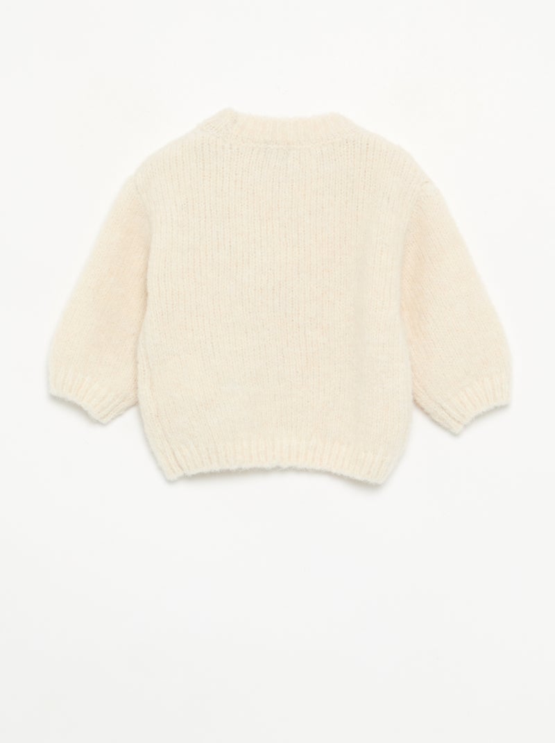 Pull  à manches longues Beige - Kiabi