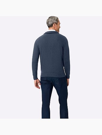 Pull à manches longues col à revers élégant - taille standard - moda vilona