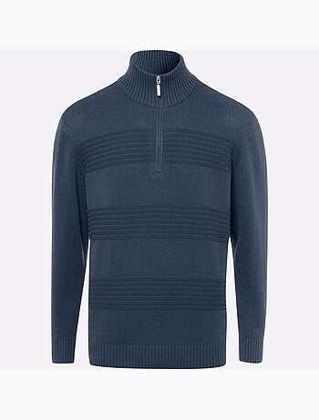 Pull à manches longues col à revers élégant - taille standard - moda vilona