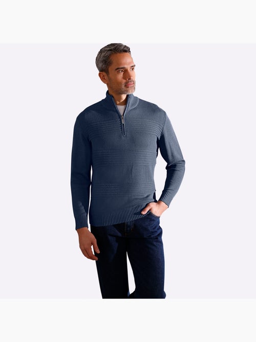 Pull à manches longues col à revers élégant - taille standard - moda vilona - Kiabi Pull à manches longues col à revers élégant - taille standard - moda vilona - Kiabi
